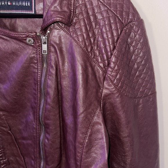 Tommy Hilfiger Moto Faux Leather Jacket - Picture 3 of 6